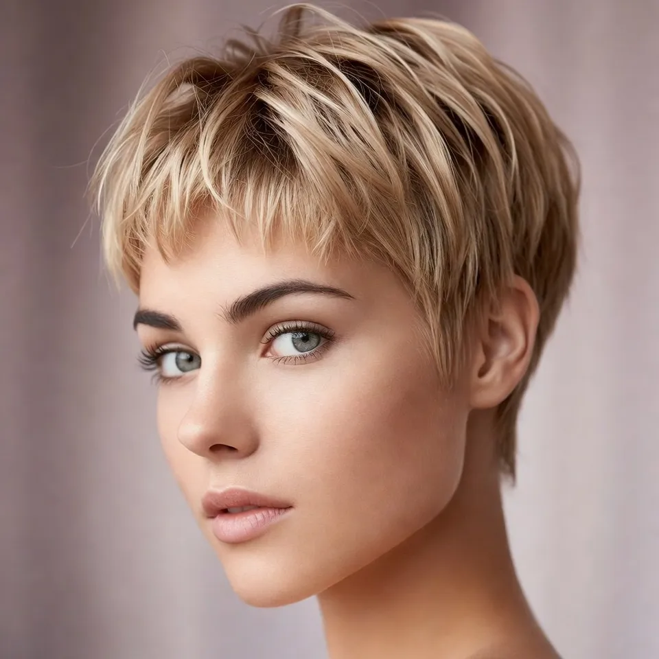 1. Classic Blonde Pixie Cut