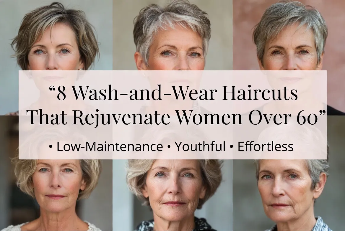 8 Wash-and-Wear Haircuts for Over 60 Women