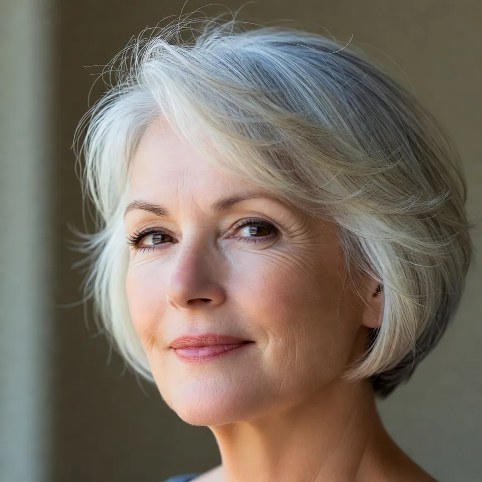 2. Short Feathered Bob