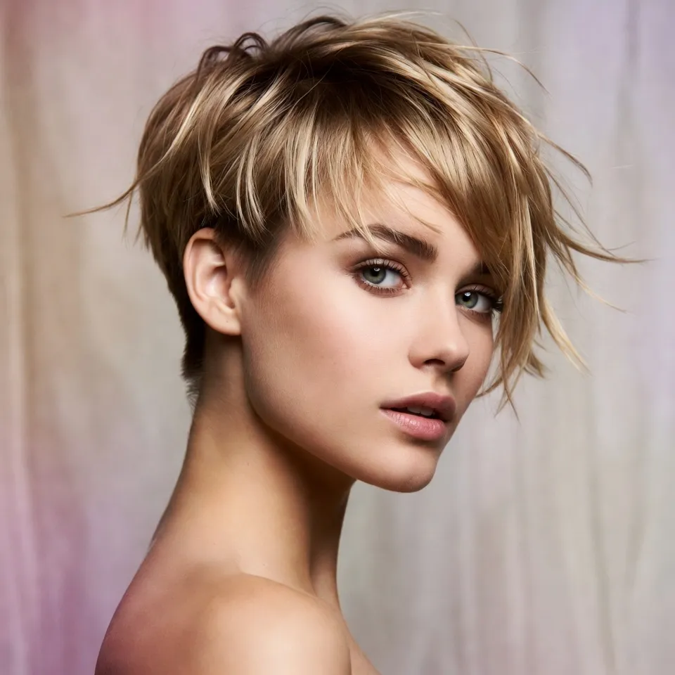4. Long Top Blonde Pixie