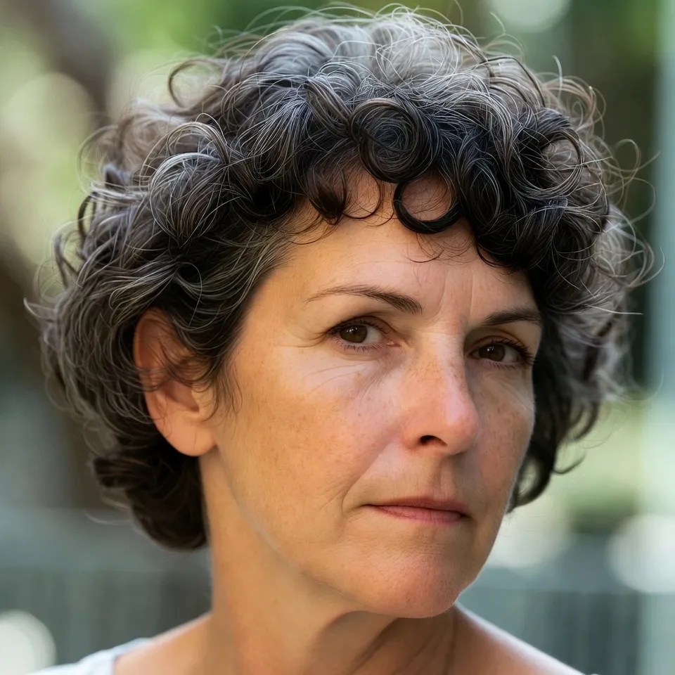 4. Curly Wash-and-Wear Crop