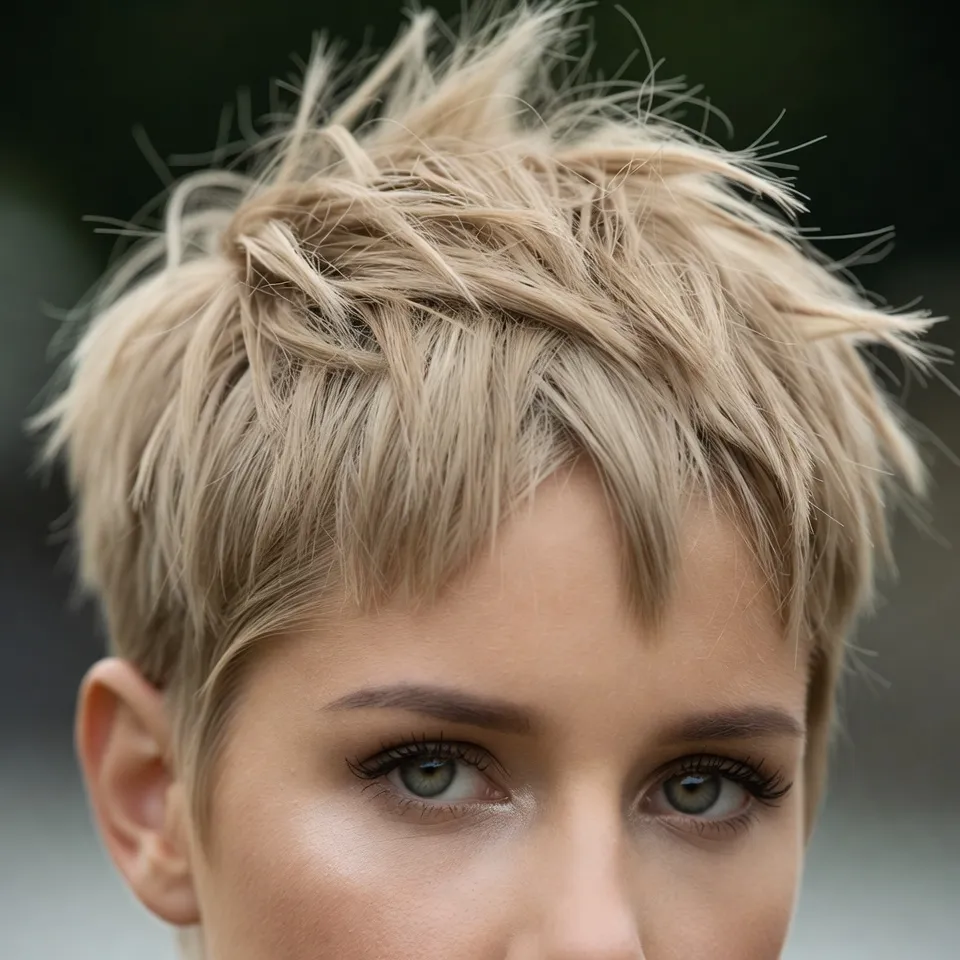 8. Messy Blonde Pixie