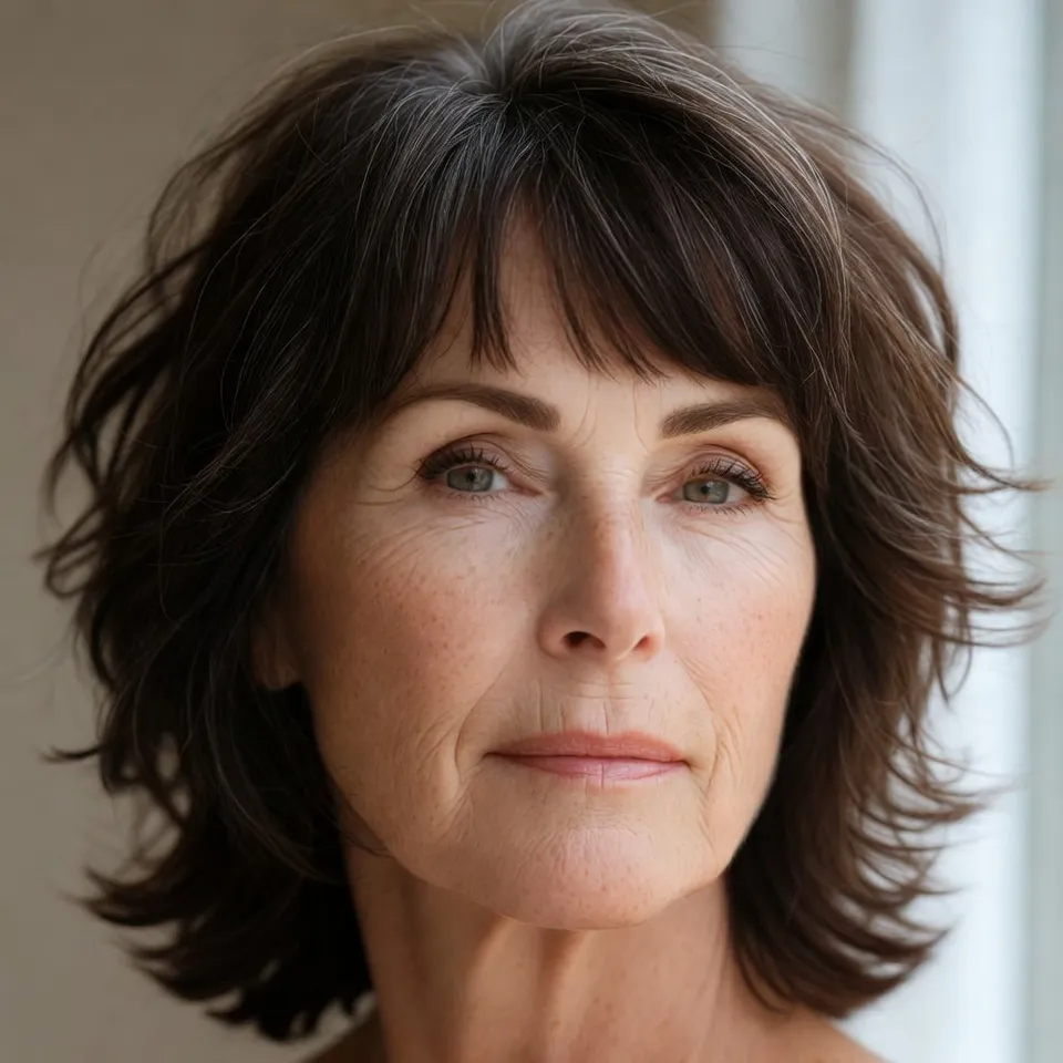 7. Medium Shag with Face-Framing Layers