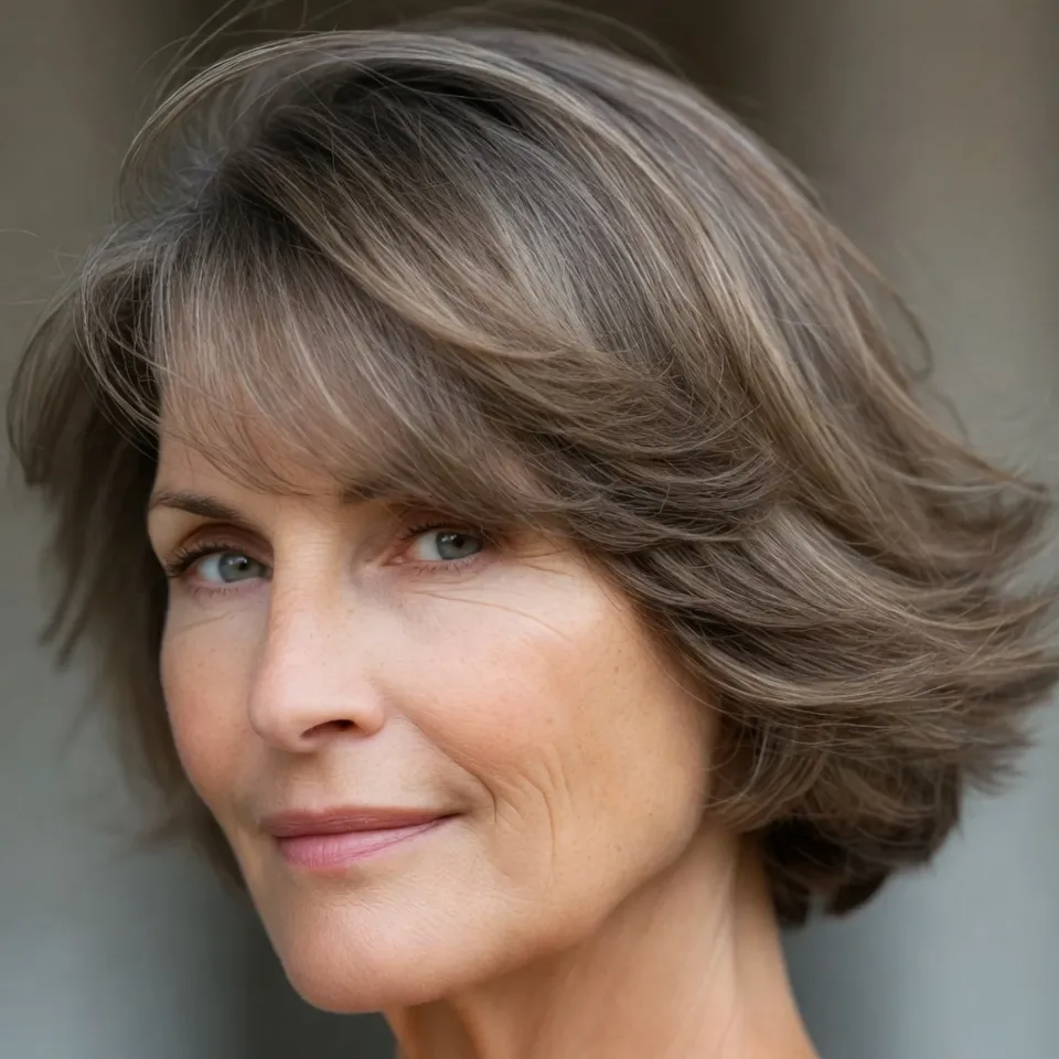 2. Medium Shag with Feathered Ends